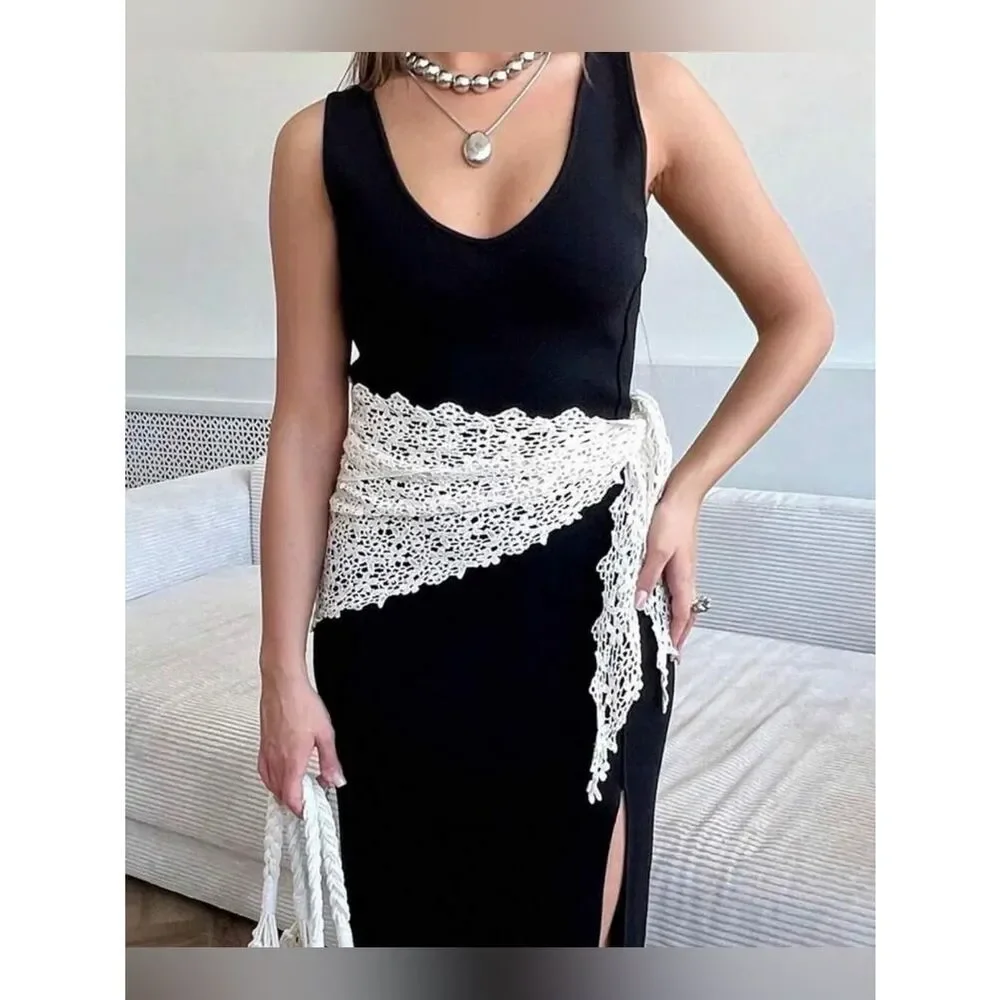 White lace scarf A1988